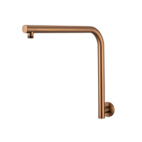 High Rise Bathroom Shower Arm Brushed Bronze Brasshards Mixx Matcha 11RSA02Z