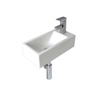 Seima Wall Mount or Above Counter Ceramic Basin 500mm x 250mm 1TH Gloss White KYRA 514 191492