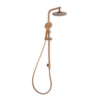 Twin Shower Bathroom Rail Shower Rose and  Hand Held Brushed Bronze Brasshards Mixx Matcha 11RSL02ZL