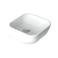 Fienza Lincoln 350 Ceramic Above Counter Basin Gloss White No Tap Hole 350mm x 390mm RB04
