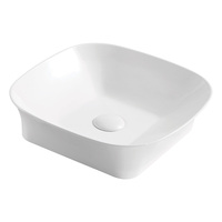 Fienza Chloe Ceramic Above Counter Basin Gloss White No Tap Hole 450mm x 450mm RB2245