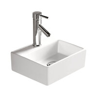 Fienza Modena Baby Ceramic Above Counter Basin Gloss White One Tap Hole 330mm x 290mm TR4549
