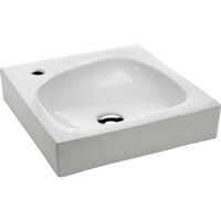 Fienza Raine Ceramic Above Counter Basin Gloss White One Tap Hole 405mm x 405mm RB2113