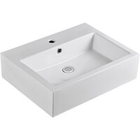 Fienza Modena Ceramic Above Counter Basin Gloss White One Tap Hole 590mm x 450mm RB07N