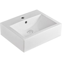 Fienza Willow Ceramic Above Counter Basin Gloss White One Tap Hole 495mm x 395mm RB7033