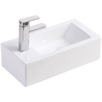 Fienza Linea Left Hand Wall Hung Basin Gloss White One Tap Hole 500mm x 250mm TR4127