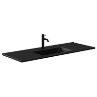 Fienza Dolce 1200 Ceramic Basin Top Matte Black One Tap Hole 1205mm x 460mm TCLB120