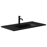 Fienza Dolce 900 Ceramic Basin Top Matte Black One Tap Hole 905mm x 460mm TCLB90