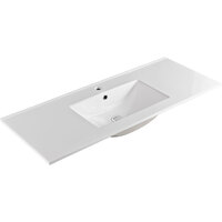 Fienza Dolce 1200 Single Bowl Ceramic Basin Top Gloss White One Tap Hole 1200mm x 460mm TCL120