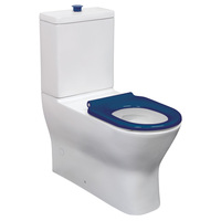 Fienza Delta Care Special Needs Back to Wall Toilet Suite P-Trap Blue Seat K013A