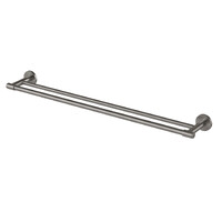 Phoenix Tapware Vivid MKII Double Towel Rail 800mm Brushed Carbon 146-8130-31