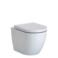 Fienza Koko Gloss White Wall Hung Toilet Suite, Pan + Seat + R&T In-Wall Cistern K2376W-RT