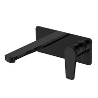 Argan Wall Plate Mixer Matt Black Brasshards 11SL275ML