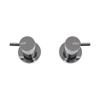 Spruce Lever 1/4 Turn C/Disc Wall Stops Set Chrome (Pr) Lead Free Brasshards 11SL555CF