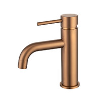 Anise Basin Mixer Curved Spout Brushed Bronze Lead Free Brasshards 11SL750ZLF