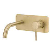 Anise Wall Plate Mixer With 180Mm Spout Trim Kit Brushed Gold Lead Free Brasshards 11SL755ATF