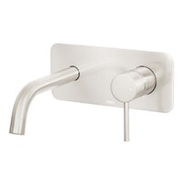 Anise Wall Plate Mixer With 180Mm Spout Trim Kit Brushed Nickel Brasshards 11SL755BT