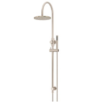Meir Round Gooseneck Shower Set Single Function Hand Shower 200mm Rose Champagne MZ0904-R-CH
