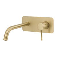 Anise Wall Plate Mixer With 210Mm Spout Trim Kit Brushed Gold Lead Free Brasshards 11SL758AT1F