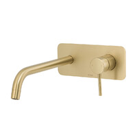 Anise Wall Plate Mixer With 250Mm Spout Trim Kit Brushed Gold Lead Free Brasshards 11SL758ATF