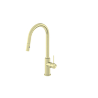 Nero Tapware Mecca Pull Out Sink Mixer With Vegie Spray Function Brushed Gold NR221908BG