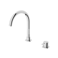 Nero Tapware Mecca Hob Basin Mixer Round Spout Brushed Nickel NR221901bBN