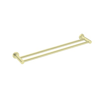 Nero Tapware Mecca Double Towel Rail 600mm Brushed Gold NR1924dBG