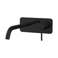 Anise Wall Plate Mixer With 210Mm Spout Trim Kit Matt Black Lead Free Brasshards 11SL758MT1F