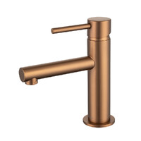 Anise Basin Mixer Straight Spout Brushed Bronze Lead Free Brasshards 11SL759ZLF