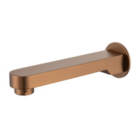 Saffron Wall Basin Spout 200Mm Brushed Bronze Lead Free Brasshards 11SL903ZLF