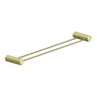 Nero Tapware Opal Double Towel Rail 600mm Brushed Gold NR2524dBG