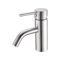 Nero Tapware Dolce Basin Mixer Stylish Spout Brushed Nickel NR250802aBN