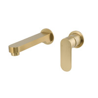 Saffron Dual Wall Plate Mixer Trim Kit Brushed Gold Lead Free Brasshards 11SL955ATEF