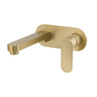 Saffron Wall Plate Mixer Trim Kit Brushed Gold Lead Free Brasshards 11SL955ATF