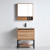 BNK Shaving Mirror Cabinet and Bathroom Vanity Cabinet 750mm Versilla MC-62075(MP) & CB-43075(MP)