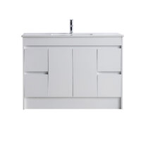NAGA Bathroom 1200mm PVC Vanity Cabinet Freestanding and Single or Double Basin PB-01120S & CB-46120