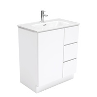 Fienza Joli Fingerpull Bathroom Vanity on Kickboard 750 Gloss White JOL75CR
