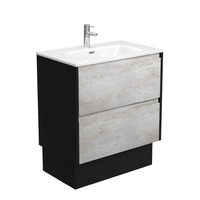 Fienza Joli Amato 750 Bathroom Vanity on Kickboard Satin Black Panels JOL75BXBK