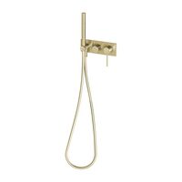Phoenix Tapware Wall Shower System Hand Shower Wall Mounted Handheld Brushed Gold VS7490-12
