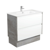 Fienza Joli Amato 900 Bathroom Vanity on Kickboard Industrial Grey Panels JOL90BWXK
