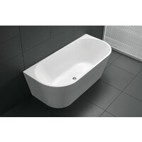 Best BM Bath Back to Wall Tub Bathroom Bathtub 1700mm White Atlanta BTA1700