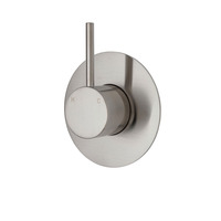 Fienza Up Shower Wall Mixer Brushed Nickel Large Round Plate Bathroom Tap Kaya 228114BN-3