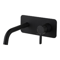 Aloe Wall Plate Mixer Cold Start  Matt Black Brasshards 11SL975ML