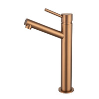 Anise Eco Tower Vessel Mixer Upswept Spout Brushed Bronze Lead Free Brasshards 11SL998ZLF