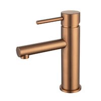 Anise Eco Basin Mixer Straight Spout Brushed Bronze Lead Free Brasshards 11SL999ZLF