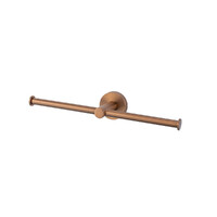 Chia Double Toilet Roll Holder Brushed Bronze Brasshards 13RDTH01Z