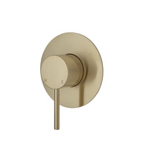 Fienza Shower Wall Mixer Large Round Plate Bathroom Tap Urban Brass Kaya 228101UB-3