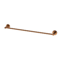 Chia Single Towel Rail 750Mm Brushed Bronze Brasshards 13RSR01Z