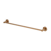 Chia Single Towel Rail 600Mm Brushed Bronze Brasshards 13RSR601Z