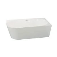 Zumi Bathtub Free Standing Corner Bath Tub Right Gloss White 1700mm BT6845-1700R